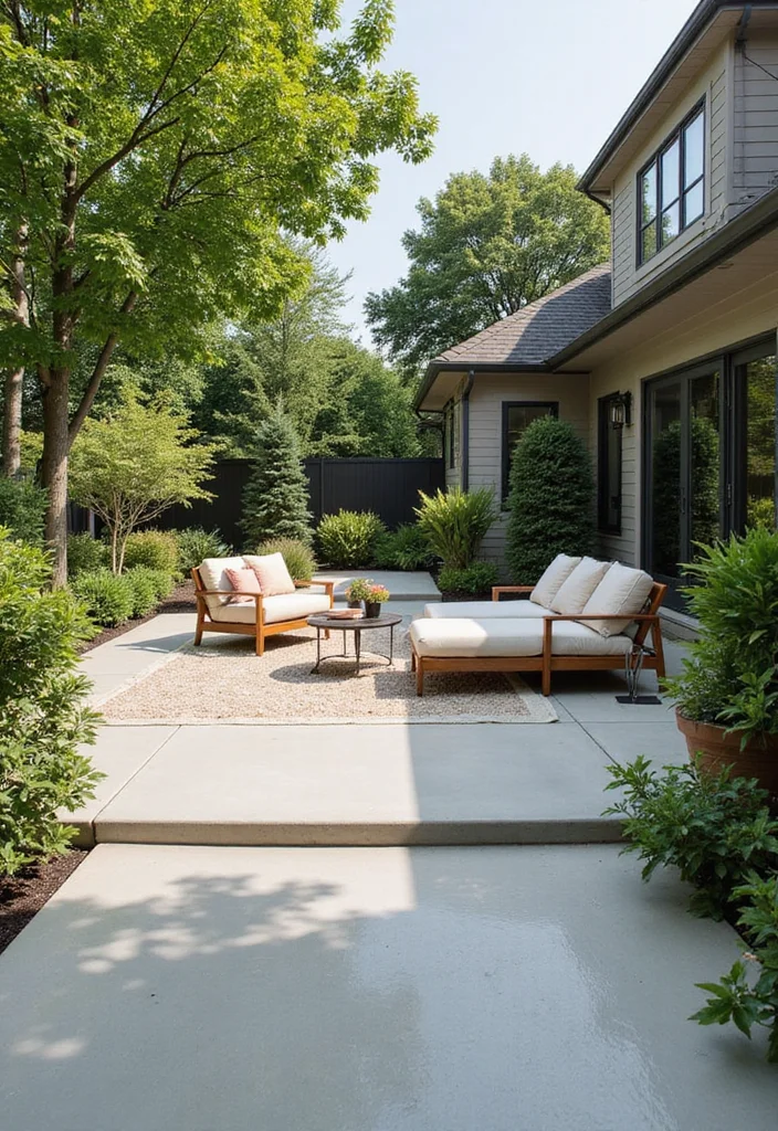 14 Backyard Cement Patio Ideas for Clean Durable Modern Style 56 14 Backyard Cement Patio Ideas for Clean Durable Modern Style - 6. Polished Concrete for a Sleek Finish