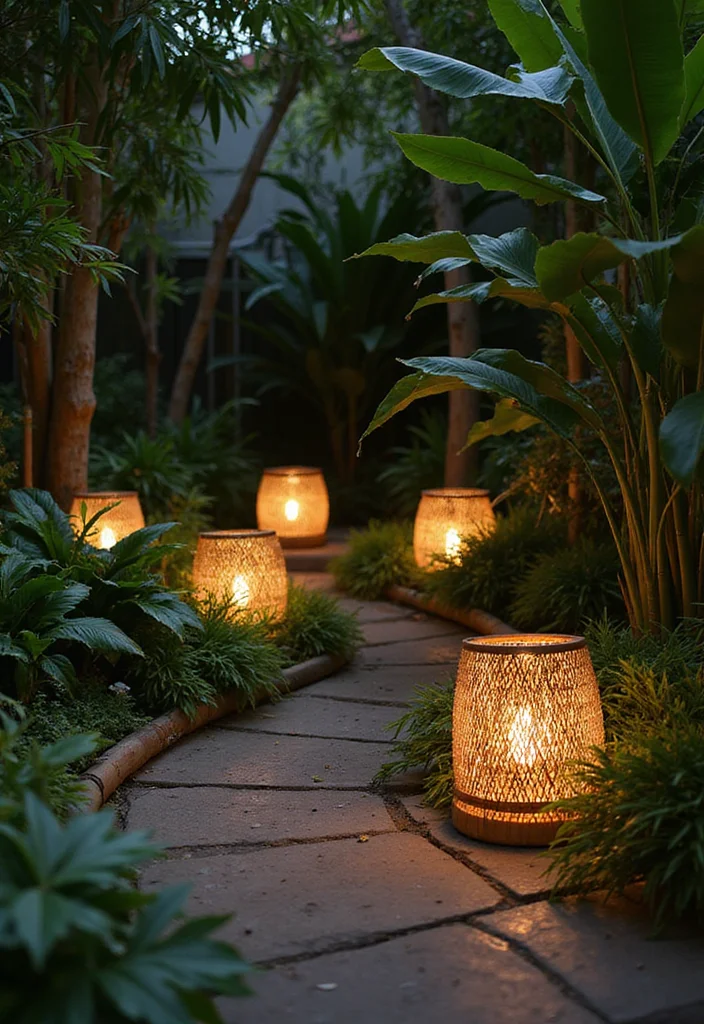 14 Backyard Lighting Ideas for Warm Evenings and Bright Pathways 78 14 Backyard Lighting Ideas for Warm Evenings and Bright Pathways - 8. Bamboo Lights for a Natural Feel