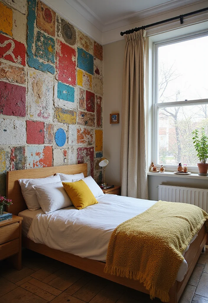 14 Bedroom Wall Design Ideas for Stylish Texture and Personality 144 14 Bedroom Wall Design Ideas for Stylish Texture and Personality - 14. Upcycled Materials