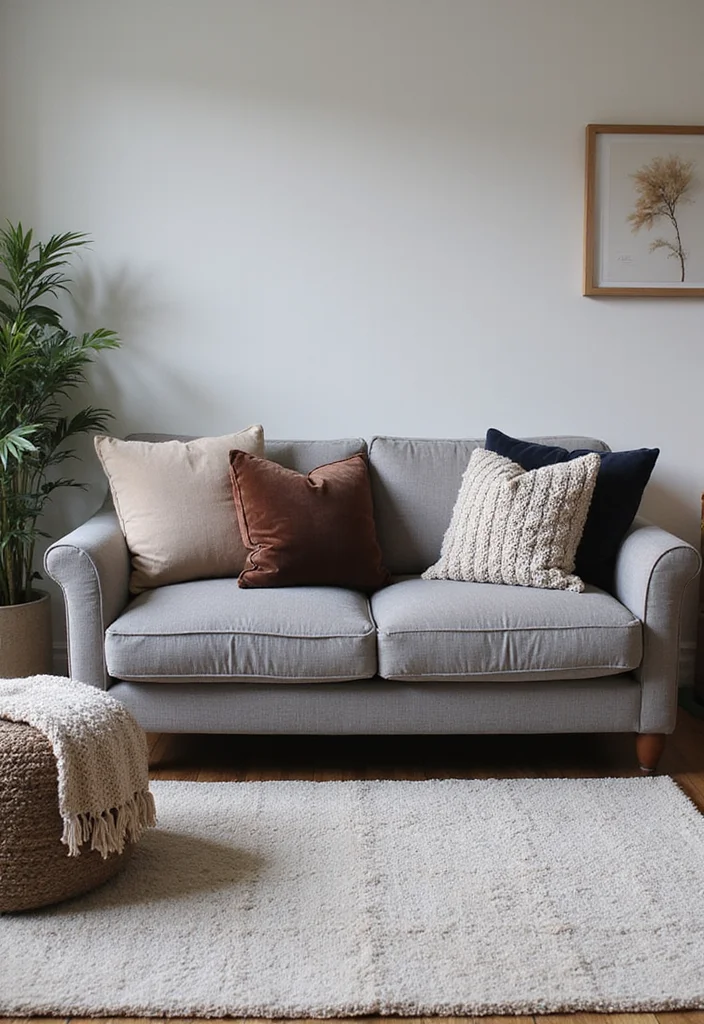 14 Grey Couch Living Room Ideas for Chic Neutral Styling 122 14 Grey Couch Living Room Ideas for Chic Neutral Styling - 12. Elegant Textures