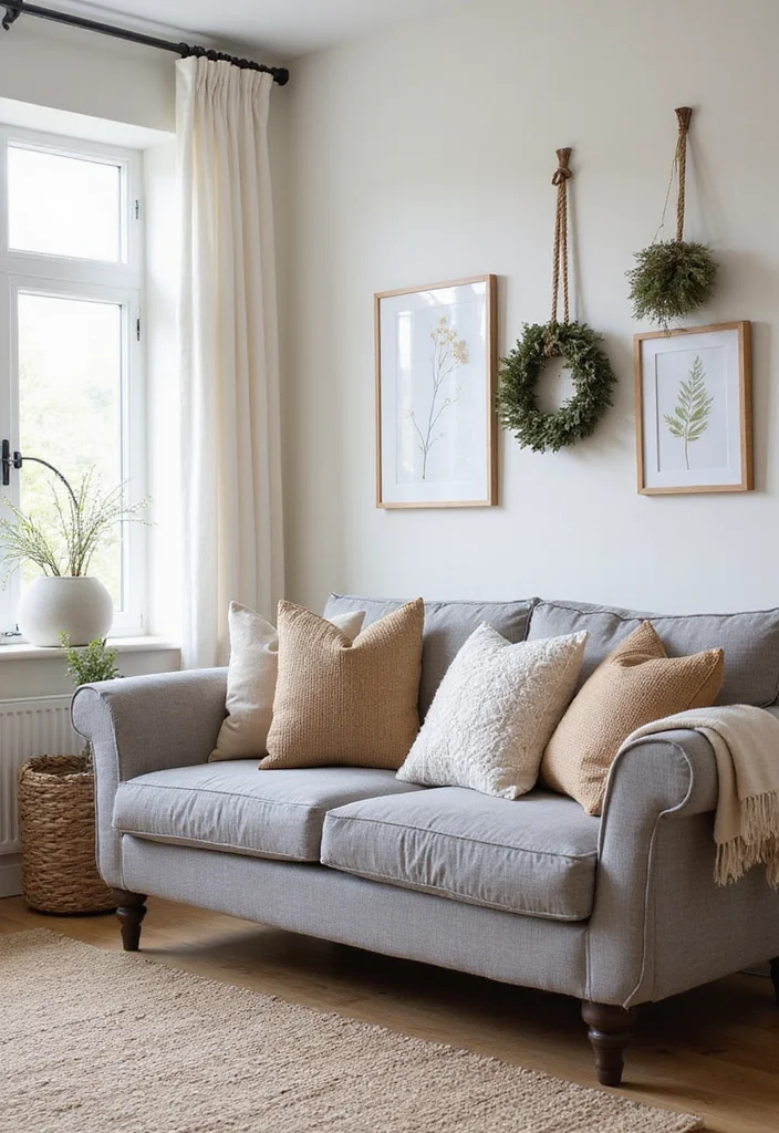 14 Grey Couch Living Room Ideas for Chic Neutral Styling 144 14 Grey Couch Living Room Ideas for Chic Neutral Styling - 14. Seasonal Decor Changes