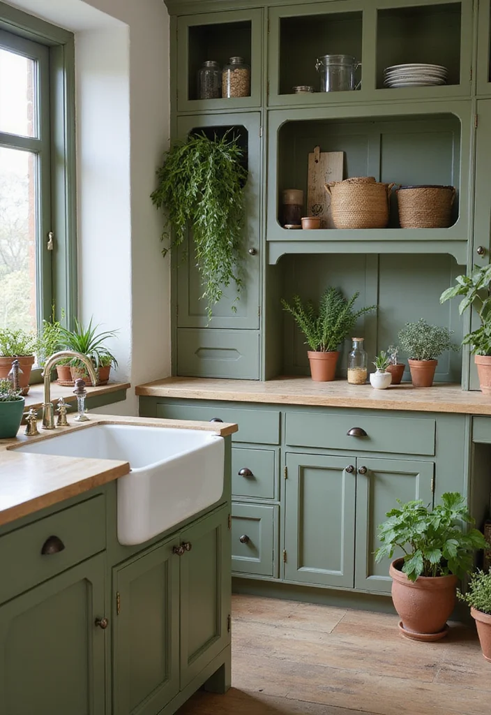 14 Kitchen Colours Ideas for Fresh Palettes That Brighten the Room 100 14 Kitchen Colours Ideas for Fresh Palettes That Brighten the Room - 10. Grounded Olive Green