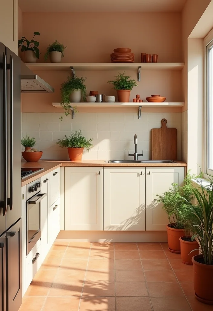 14 Kitchen Colours Ideas for Fresh Palettes That Brighten the Room 45 14 Kitchen Colours Ideas for Fresh Palettes That Brighten the Room - 5. Earthy Terracotta Warmth