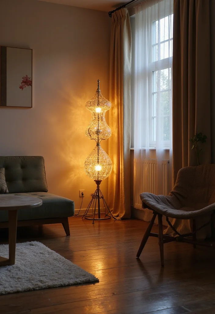 14 Living Room Lighting Ideas for Better Ambience and Style 144 14 Living Room Lighting Ideas for Better Ambience and Style 14. Explore Unique Floor Lamps