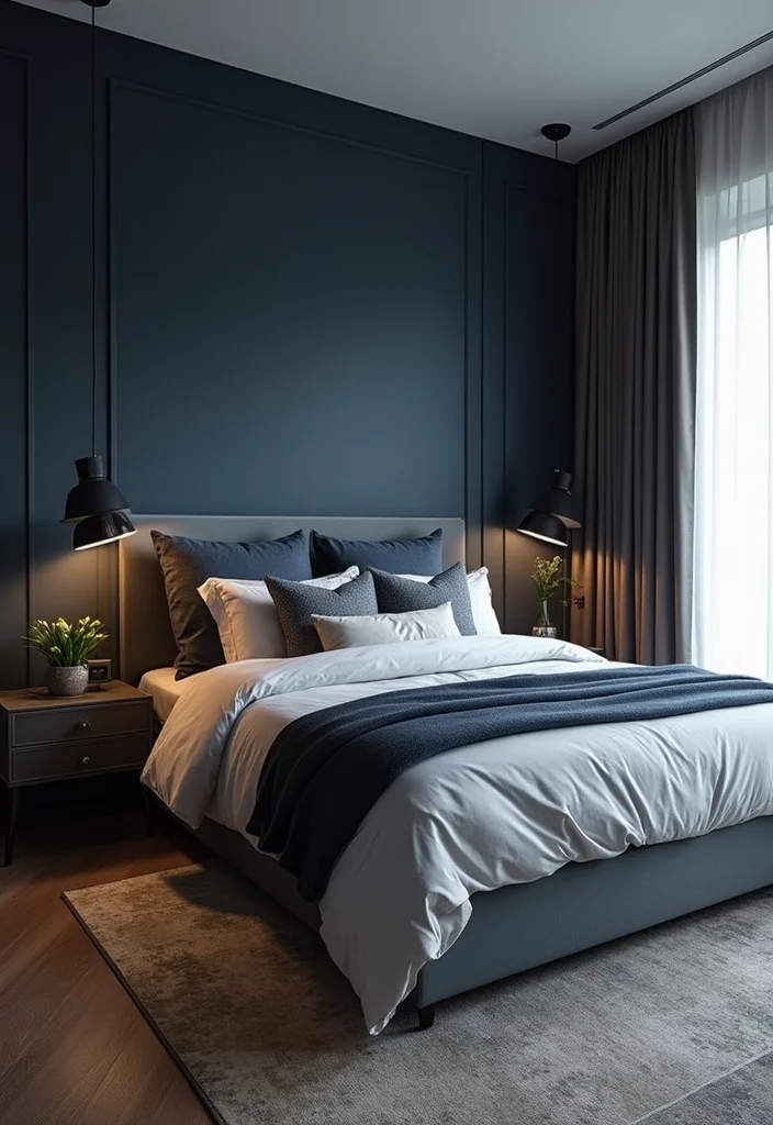 14 Mens Bedroom Ideas With Sleek Modern Character 34 14 Mens Bedroom Ideas With Sleek Modern Character - 4. Masculine Color Palettes