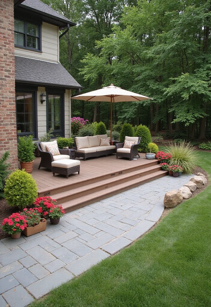14 Paved Backyard Ideas for Stylish Durable Low Maintenance Spaces 111 14 Paved Backyard Ideas for Stylish Durable Low Maintenance Spaces - 11. Composite Decking