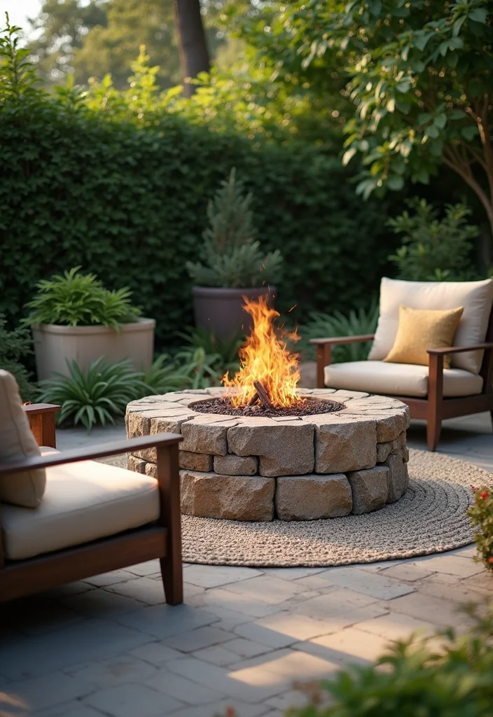 15 Backyard Fire Pit Ideas for Cozy Outdoor Gathering Spots 1 15 Backyard Fire Pit Ideas for Cozy Outdoor Gathering Spots - 1. Natural Stone Fire Pit