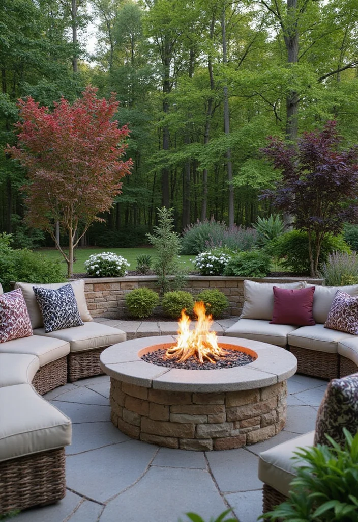 15 Backyard Fire Pit Ideas for Cozy Outdoor Gathering Spots 111 15 Backyard Fire Pit Ideas for Cozy Outdoor Gathering Spots - 11. Fire Pit with Built-In Planters