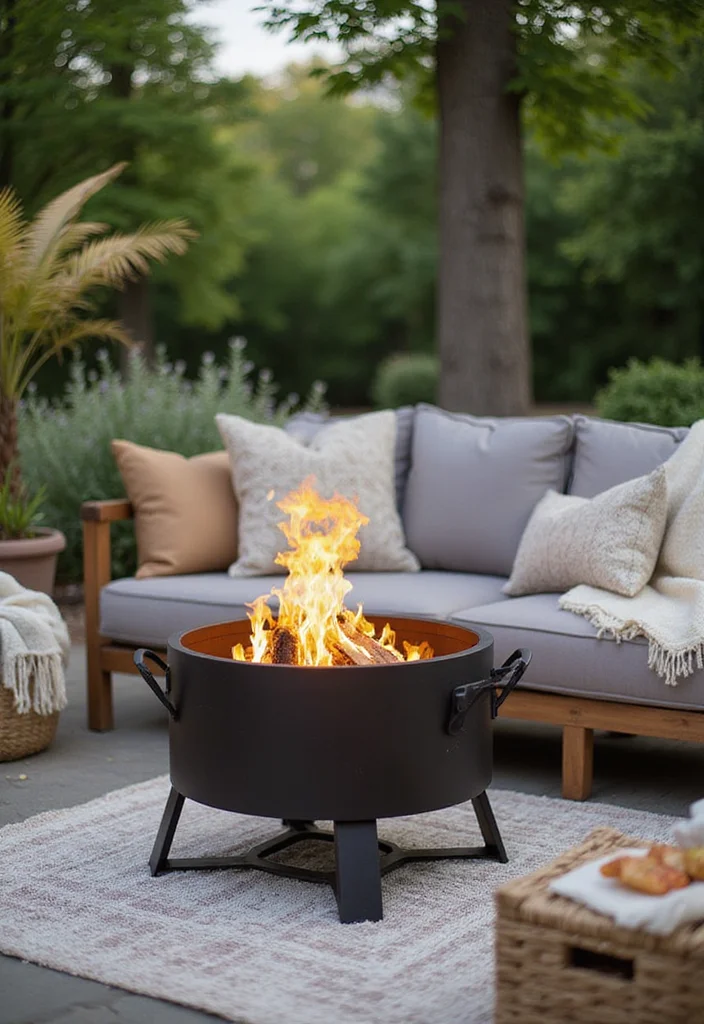 15 Backyard Fire Pit Ideas for Cozy Outdoor Gathering Spots 78 15 Backyard Fire Pit Ideas for Cozy Outdoor Gathering Spots - 8. Portable Fire Pit