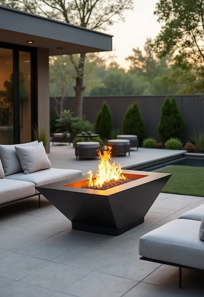15 Backyard Fire Pit Ideas for Cozy Outdoor Gathering Spots 89 15 Backyard Fire Pit Ideas for Cozy Outdoor Gathering Spots - 9. Steel Fire Pit with Modern Design