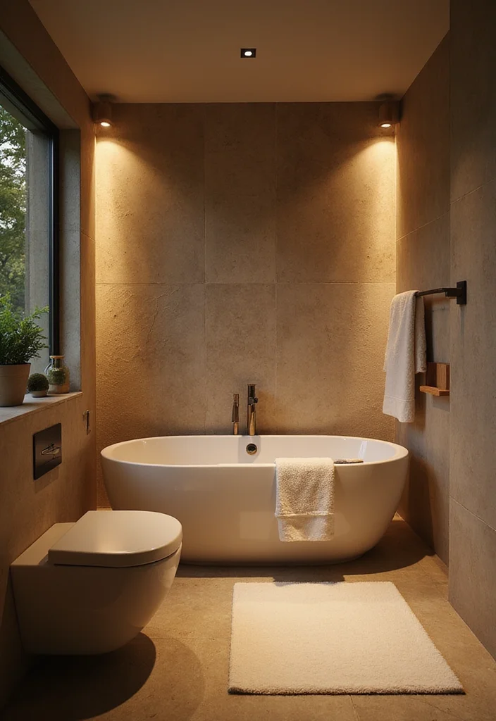 15 Boho Bathroom Ideas for Relaxed Spaces With Natural Texture 133 15 Boho Bathroom Ideas for Relaxed Spaces With Natural Texture 13. Soft Ambient Lighting