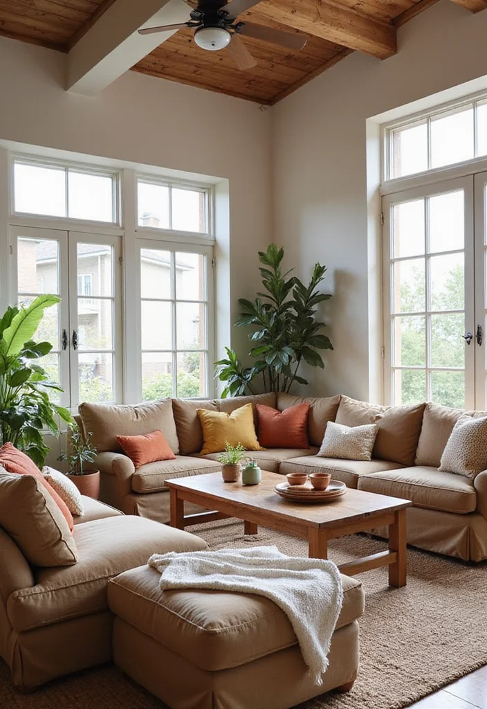 15 Boho Living Room Ideas for Warm Relaxed Natural Spaces 122 15 Boho Living Room Ideas for Warm Relaxed Natural Spaces - 12. Open and Airy Layout