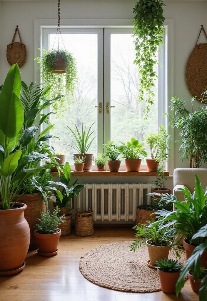 15 Boho Living Room Ideas for Warm Relaxed Natural Spaces 12 15 Boho Living Room Ideas for Warm Relaxed Natural Spaces - 2. Embrace Indoor Plants