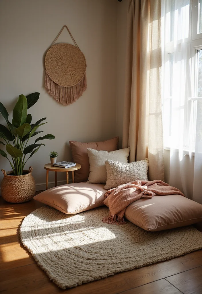 15 Boho Living Room Ideas for Warm Relaxed Natural Spaces 67 15 Boho Living Room Ideas for Warm Relaxed Natural Spaces - 7. Cozy Corner Nooks