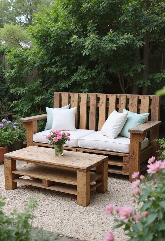 15 Budget Backyard Ideas for Affordable Changes With Big Impact 1 15 Budget Backyard Ideas for Affordable Changes With Big Impact - 1. Upcycled Pallet Furniture