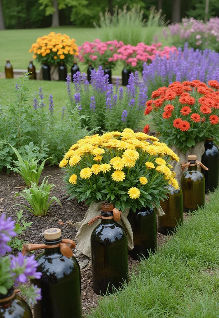 15 Budget Backyard Ideas for Affordable Changes With Big Impact 100 15 Budget Backyard Ideas for Affordable Changes With Big Impact - 10. Upcycled Wine Bottle Edging