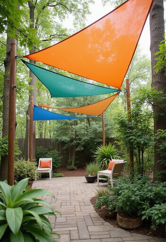 15 Budget Backyard Ideas for Affordable Changes With Big Impact 144 15 Budget Backyard Ideas for Affordable Changes With Big Impact - 14. Reusable DIY Shade Sails