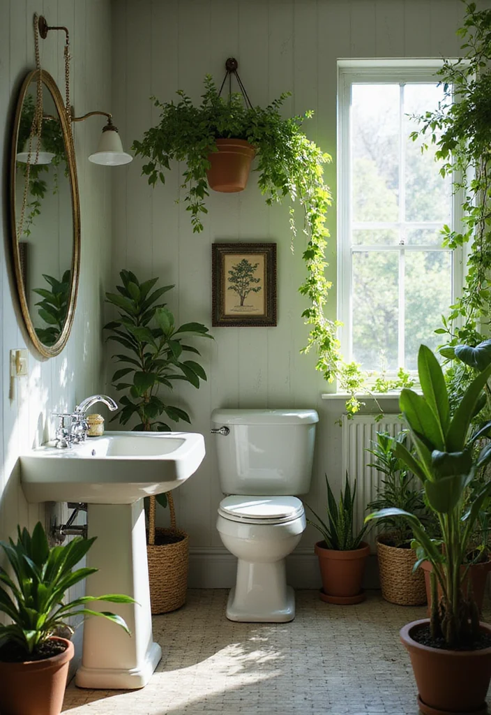 15 Small Bathroom Design Ideas That Make Compact Layouts Feel Bigger 155 15 Small Bathroom Design Ideas That Make Compact Layouts Feel Bigger - 15. Greenery for Fresh Air