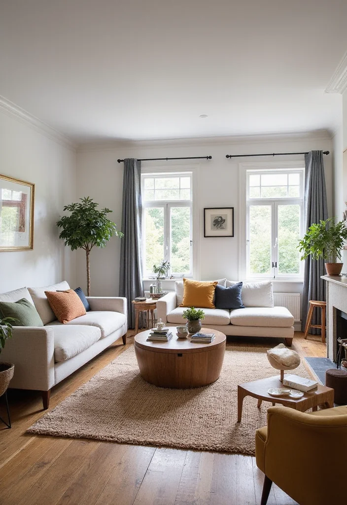 15 Small Living Room Decor Ideas That Make the Space Feel Larger - 11. Add Area Rugs