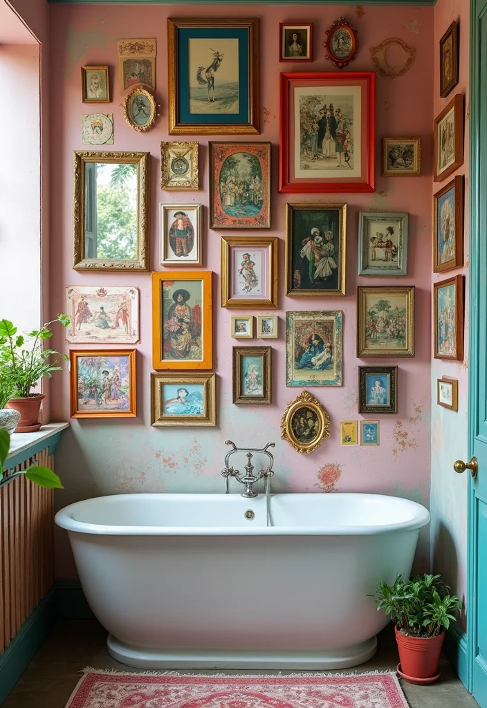 16 Bathroom Decor Ideas for Easy Style Upgrades on Any Budget 12 16 Bathroom Decor Ideas for Easy Style Upgrades on Any Budget - 2. Create a Gallery Wall