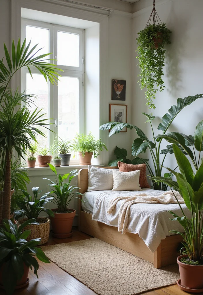 16 Bedroom Decor Ideas for Cozy Style and Everyday Comfort 56 16 Bedroom Decor Ideas for Cozy Style and Everyday Comfort - 6. Incorporate Nature with Plants