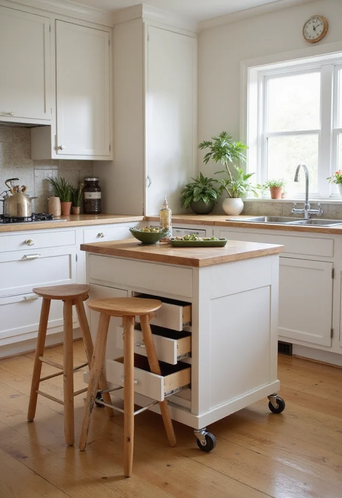 16 Kitchen Island Ideas for Storage Prep Space and Better Flow - 1. Compact Yet Versatile