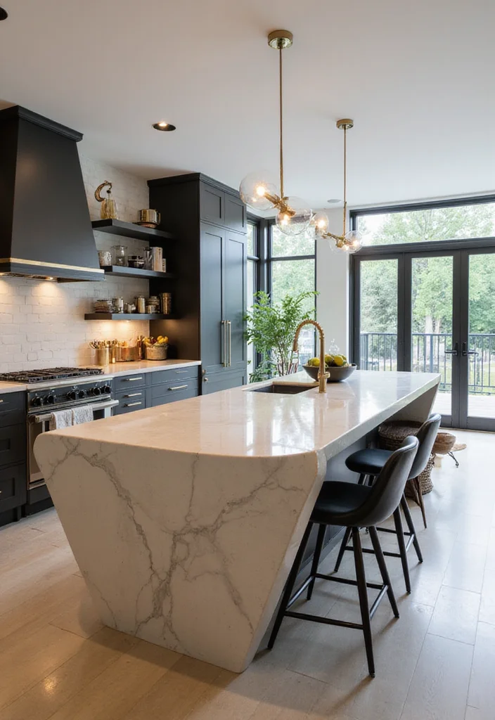 16 Kitchen Island Ideas for Storage Prep Space and Better Flow - 13. Function Meets Aesthetics
