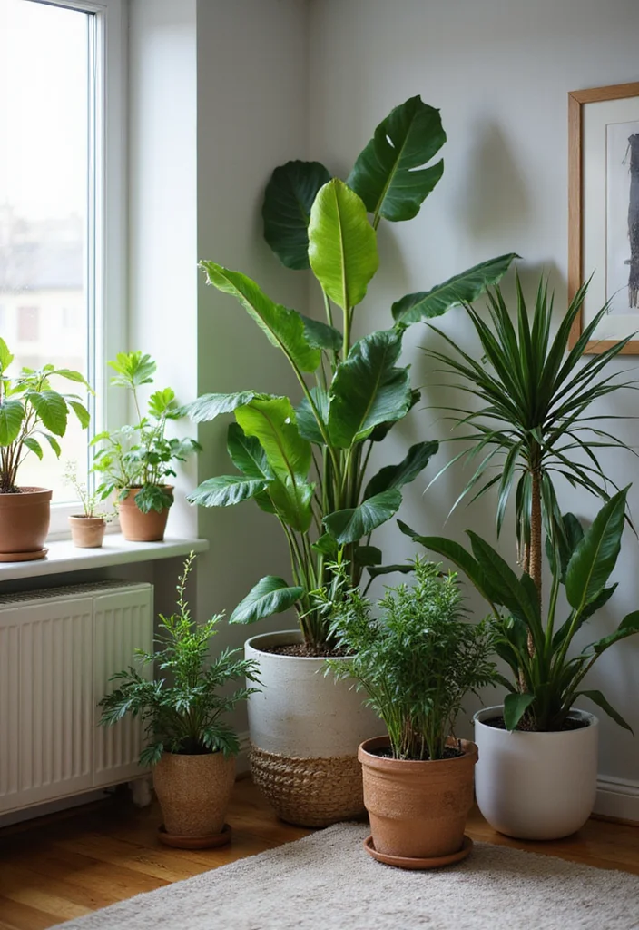 16 Living Room Decor Ideas for a Fresh Updated Look 23 16 Living Room Decor Ideas for a Fresh Updated Look - 3. Plant-Filled Corners