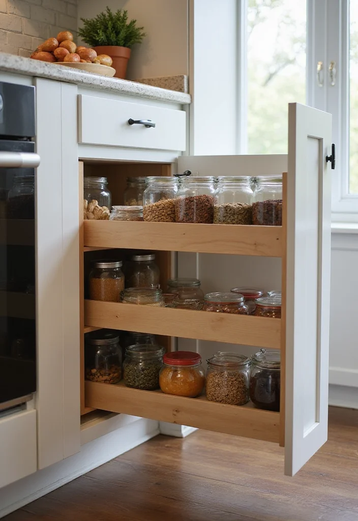 16 Small Kitchen Ideas for Efficient Layouts That Feel More Open - 2. Pull-Out Pantry