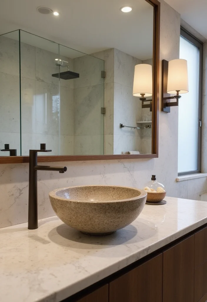 18 Bathroom Ideas for Simple Stylish Updates That Refresh Your Space 122 18 Bathroom Ideas for Simple Stylish Updates That Refresh Your Space - 12. Stylish Vessel Sinks