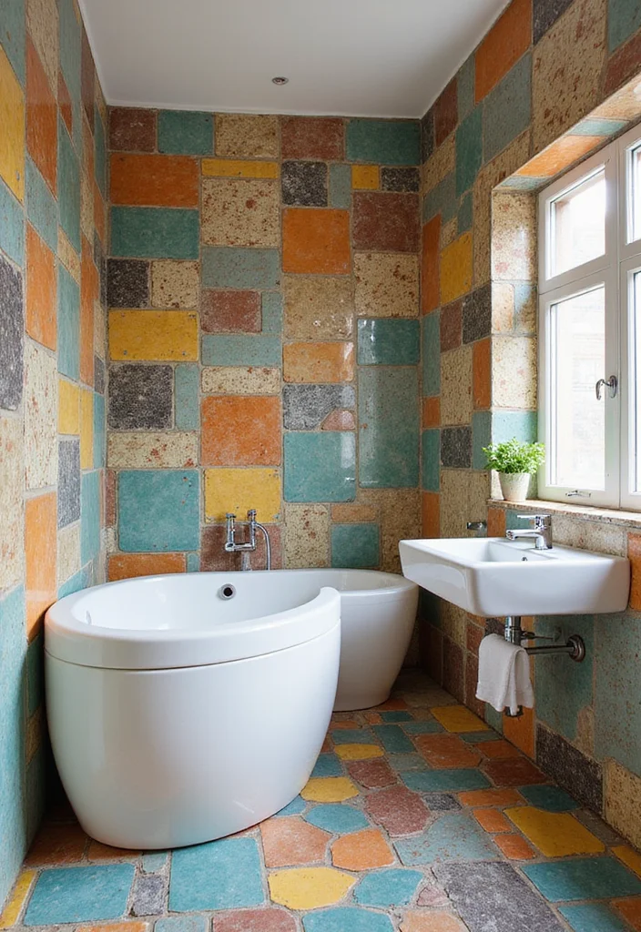 18 Bathroom Ideas for Simple Stylish Updates That Refresh Your Space 133 18 Bathroom Ideas for Simple Stylish Updates That Refresh Your Space - 13. Mix and Match Tiles