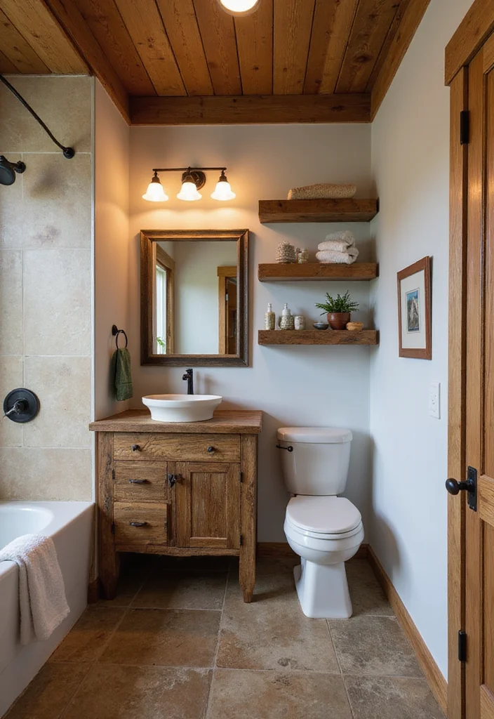 18 Bathroom Ideas for Simple Stylish Updates That Refresh Your Space 144 18 Bathroom Ideas for Simple Stylish Updates That Refresh Your Space - 14. Reclaimed Wood Features