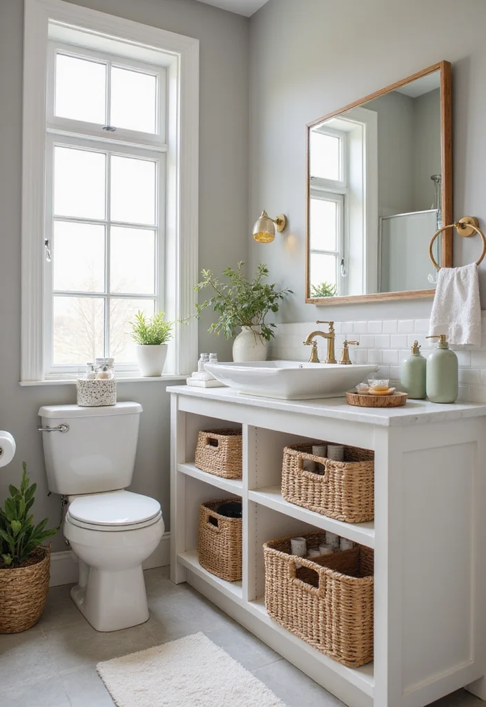 18 Bathroom Ideas for Simple Stylish Updates That Refresh Your Space 155 18 Bathroom Ideas for Simple Stylish Updates That Refresh Your Space - 15. Eco-Friendly Storage Solutions