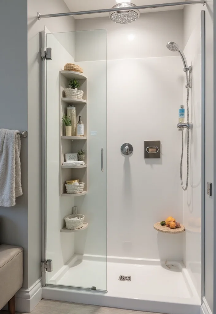 18 Bathroom Ideas for Simple Stylish Updates That Refresh Your Space 177 18 Bathroom Ideas for Simple Stylish Updates That Refresh Your Space - 17. Elegant Shower Caddies