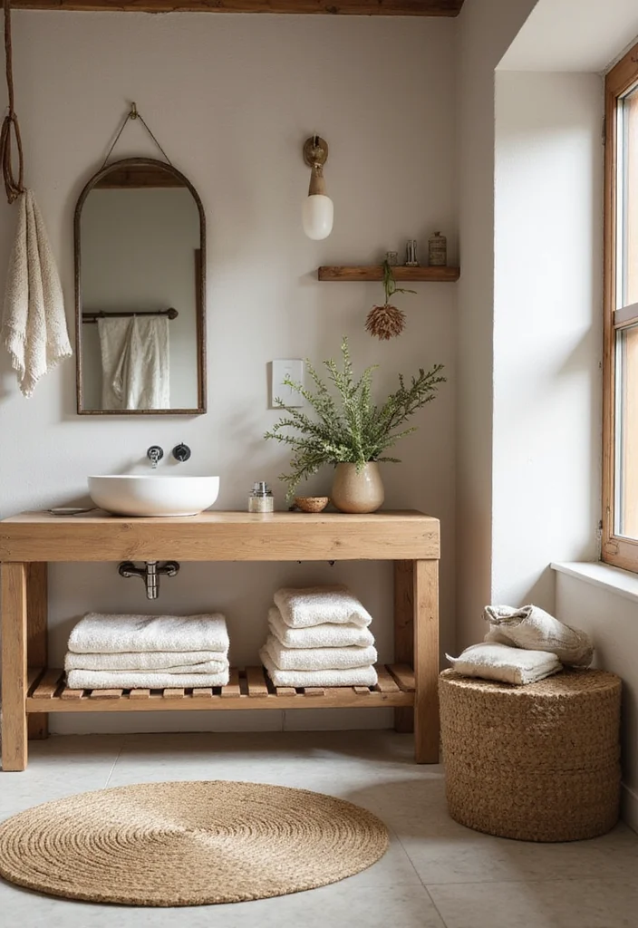 18 Bathroom Ideas for Simple Stylish Updates That Refresh Your Space 34 18 Bathroom Ideas for Simple Stylish Updates That Refresh Your Space - 4. Nature-Inspired Textiles