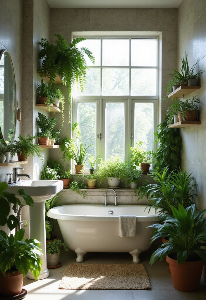 18 Bathroom Ideas for Simple Stylish Updates That Refresh Your Space 45 18 Bathroom Ideas for Simple Stylish Updates That Refresh Your Space - 5. Indoor Plants for Freshness