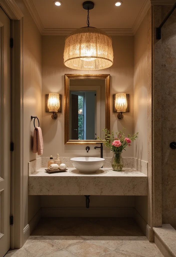 18 Bathroom Ideas for Simple Stylish Updates That Refresh Your Space 89 18 Bathroom Ideas for Simple Stylish Updates That Refresh Your Space - 9. Statement Lighting Fixtures