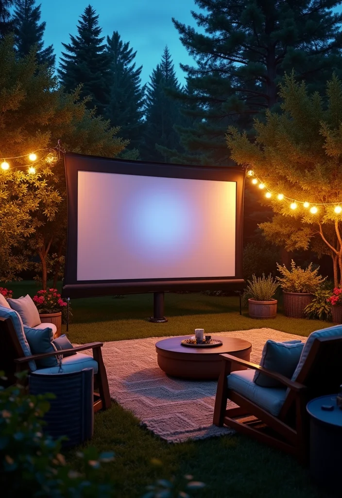 18 Outdoor Backyard Ideas for Upgrading Your Entire Space - 16. Outdoor Movie Nights