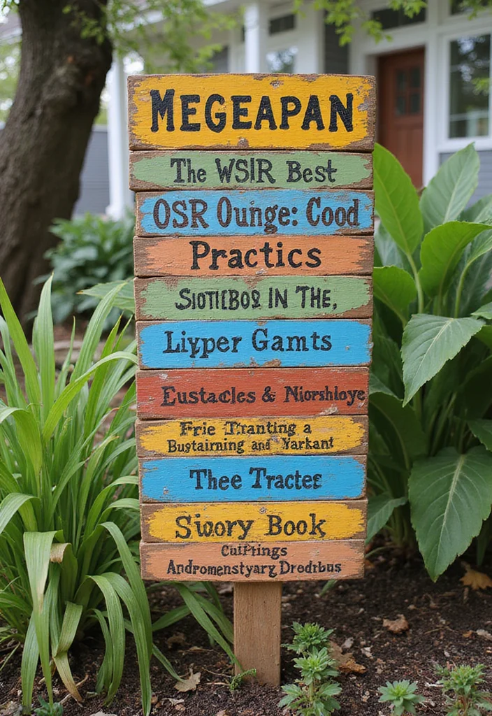 18 Outdoor Backyard Ideas for Upgrading Your Entire Space - 18. Sustainability Awareness Signage