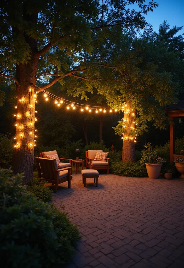 18 Outdoor Backyard Ideas for Upgrading Your Entire Space - 4. Outdoor Lighting for Ambiance