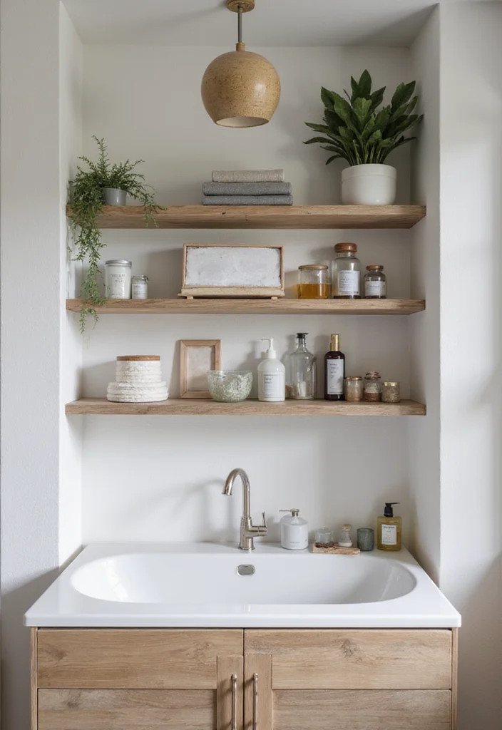 18 Remodeling Bathroom Ideas for Fresh Modern Transformations 56 18 Remodeling Bathroom Ideas for Fresh Modern Transformations - 6. Open Shelving