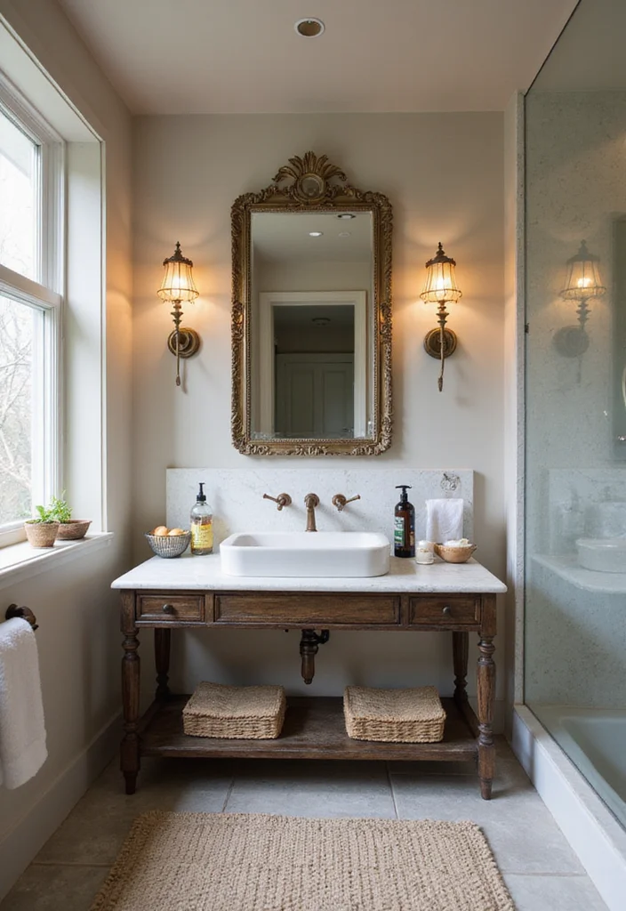 18 Remodeling Bathroom Ideas for Fresh Modern Transformations 78 18 Remodeling Bathroom Ideas for Fresh Modern Transformations - 8. Vintage Accents