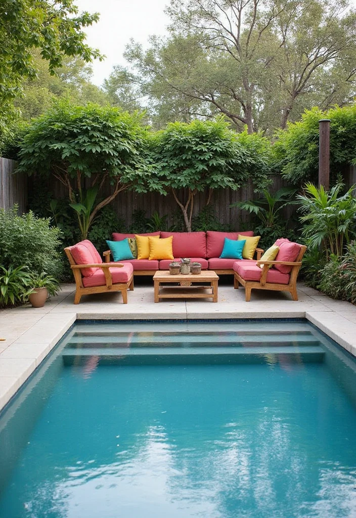 18 Swimming Pool Backyard Ideas for Relaxing Outdoor Living 15. Eco Friendly Furniture
