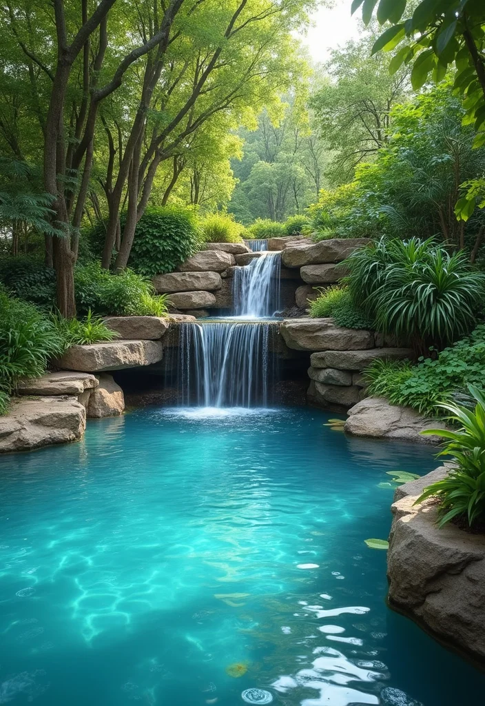 18 Swimming Pool Backyard Ideas for Relaxing Outdoor Living 17. Soundscapes with Water Features