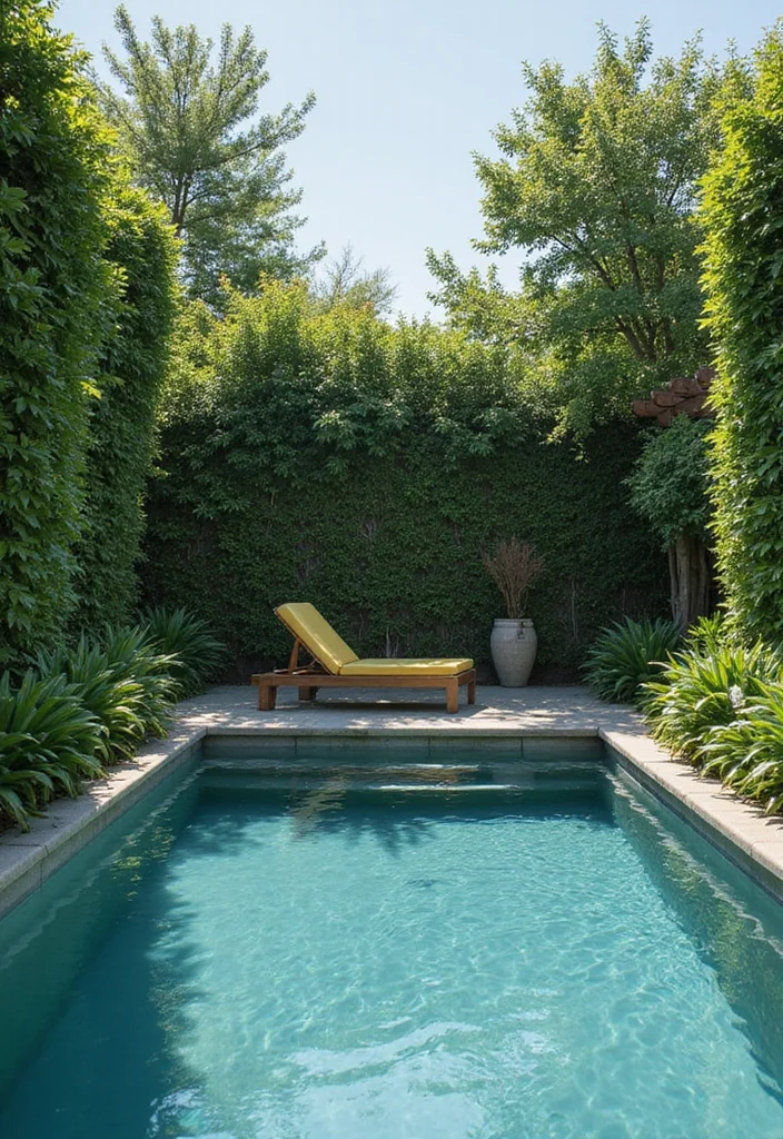 18 Swimming Pool Backyard Ideas for Relaxing Outdoor Living 18. Eco Conscious Plants as Privacy Screens