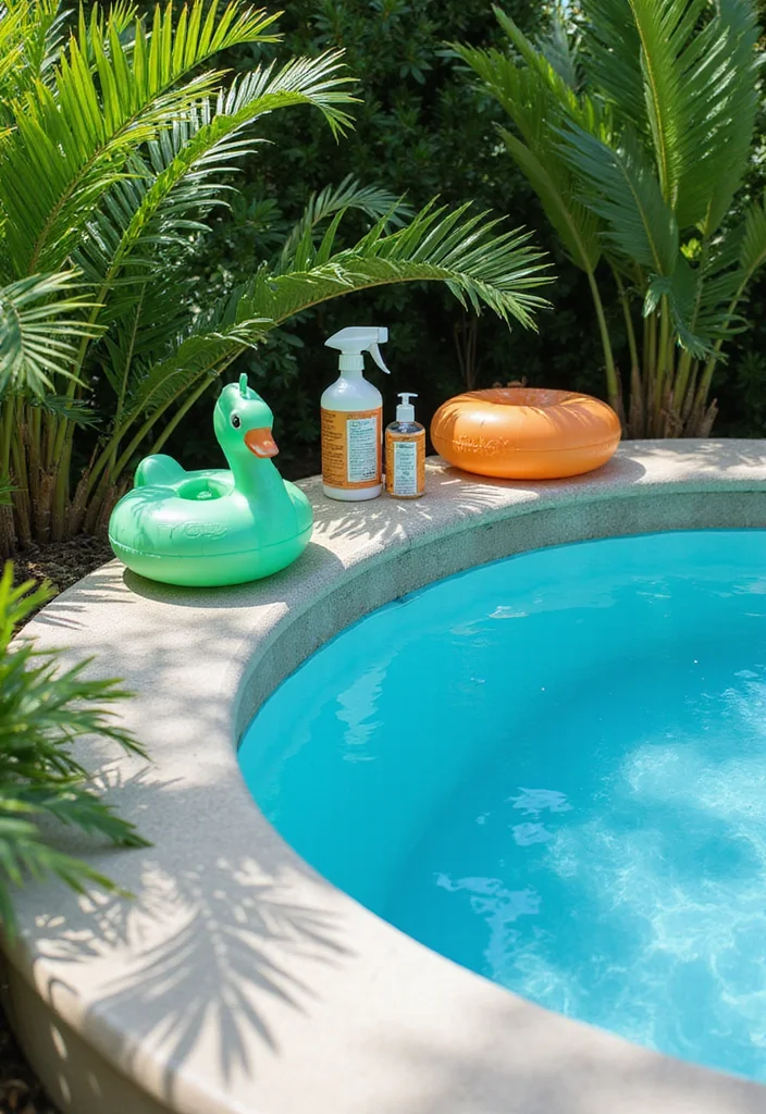 18 Swimming Pool Backyard Ideas for Relaxing Outdoor Living 5. Biodegradable Pool Supplies