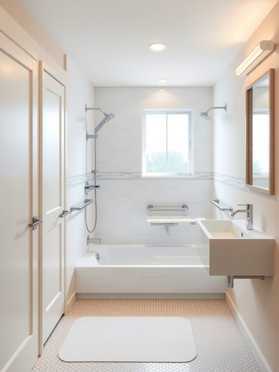 How to Understand Standard Bathroom Dimensions and Sizes 5 accessible bathroom clearance and grab bars