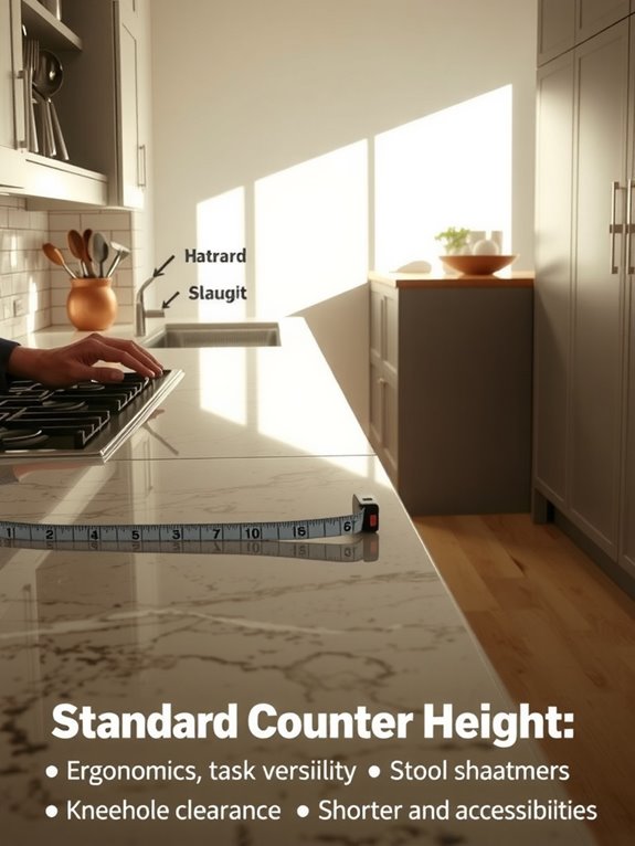 adjust counter height for usability and style