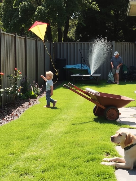backyard activities described as adjectives