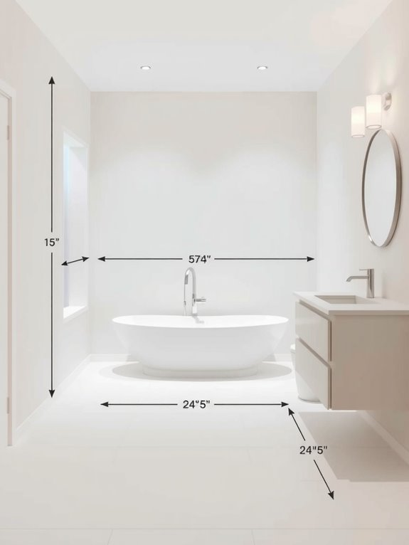 How to Understand Standard Bathroom Dimensions and Sizes 4 clear space around bathroom fixtures